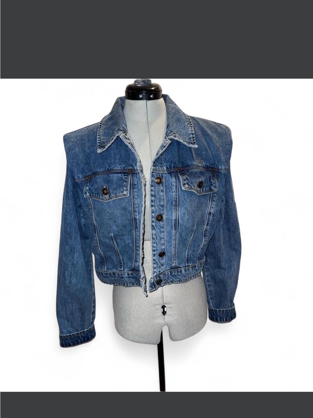 Jacket-House of Harlow 1960 Blue Denim Cropped Jacket